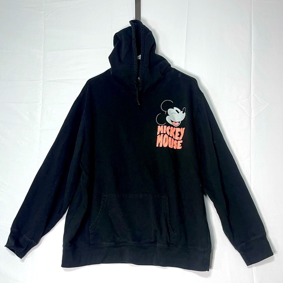 Disney 2XL Mickey Mouse, puffy print, black hoodie sweatshirt (J) - Picture 1 of 6